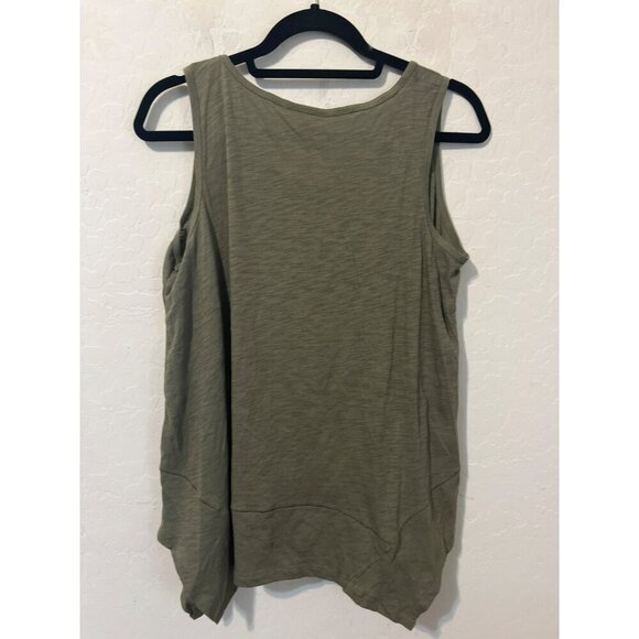 Style & Co Green Tank Flowy Blouse Scoop Neck Sz M - Picture 5 of 7